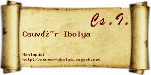 Csuvár Ibolya névjegykártya
